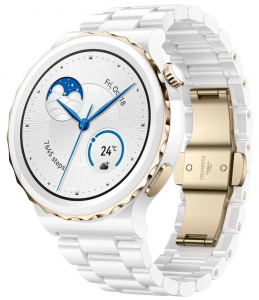 Умные часы HUAWEI WATCH GT 3 Pro NFC RU, белый/золотисный